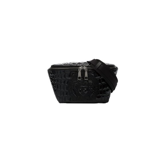 Versace Black Patent Leather Crossbody Bag - Picture 1 of 7